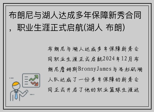布朗尼与湖人达成多年保障新秀合同，职业生涯正式启航(湖人 布朗)